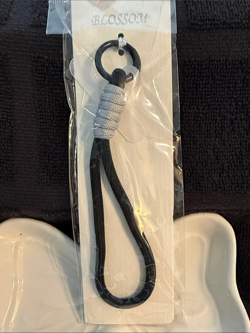 Black & Gray Loop Keychain - Women Accessories